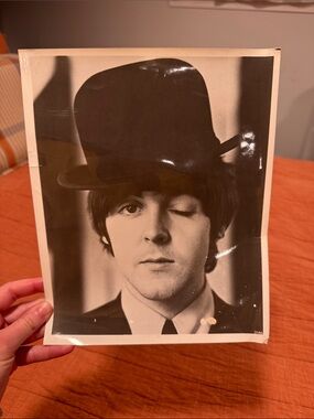 Black & White Vintage Photo Print of Paul McCartney